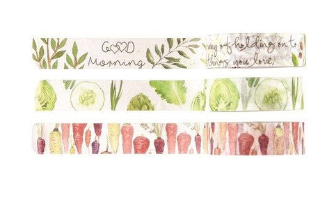 Fun Stampers FARMERS MARKET Journey Washi Tape 3pc Scrapbooksrus 