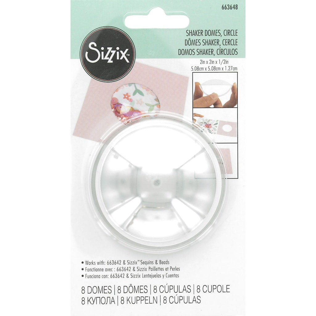 Sizzix Shaker Domes CIRCLE 8pc Scrapbooksrus 