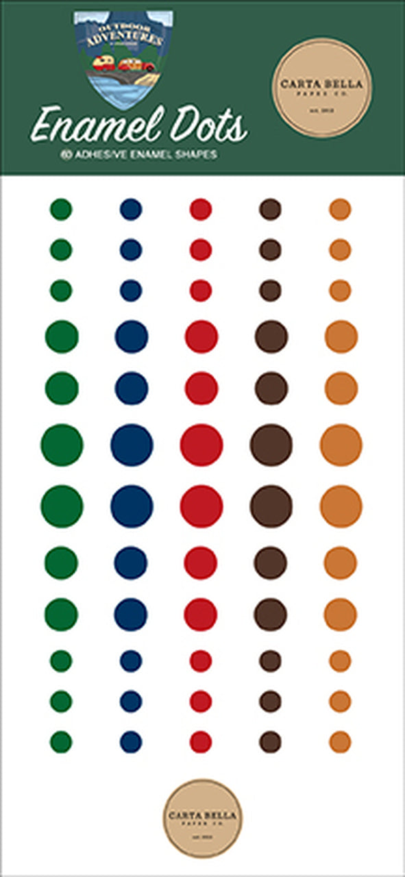 Carta Bella OUTDOOR ADVENTURES Enamel Dots 60pc Scrapbooksrus