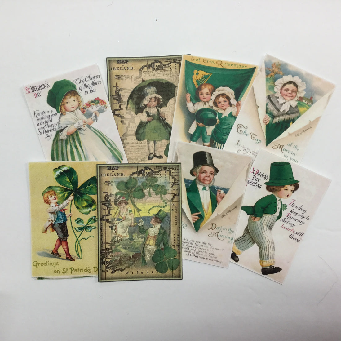 Tags &amp; Ephemera 10pc ST. PATRICK&