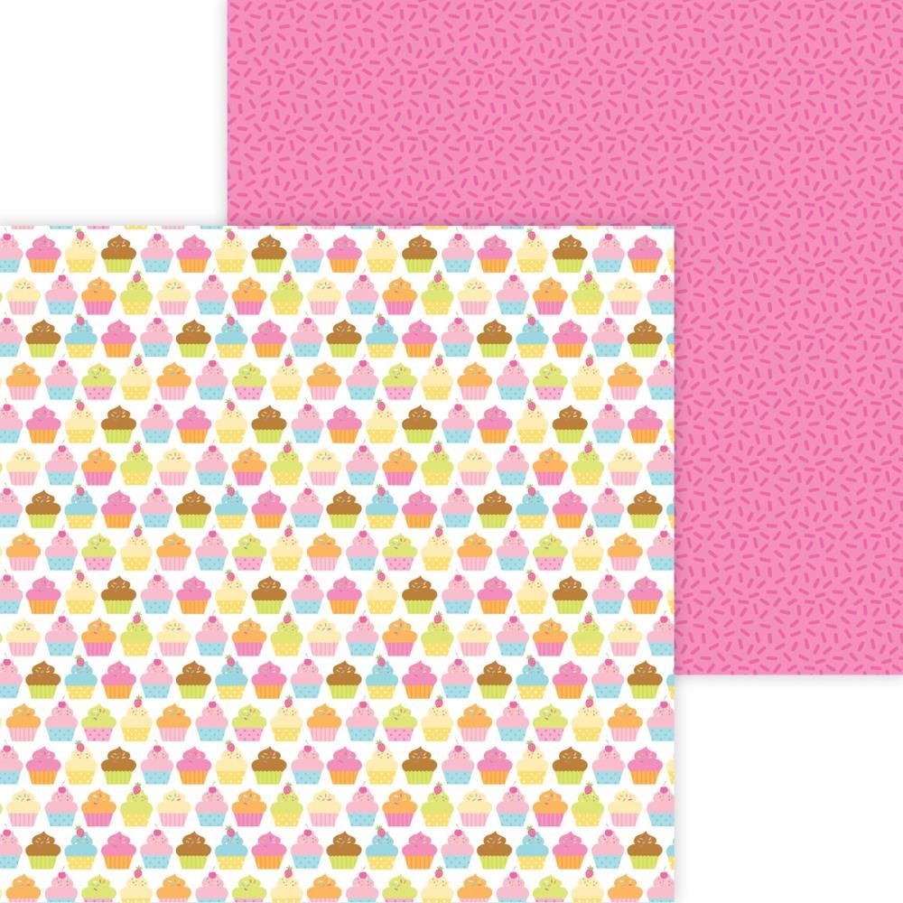 Doodlebug HEY CUPCAKE Collection 12X12 Paper Pack 13pc. Scrapbooksrus 