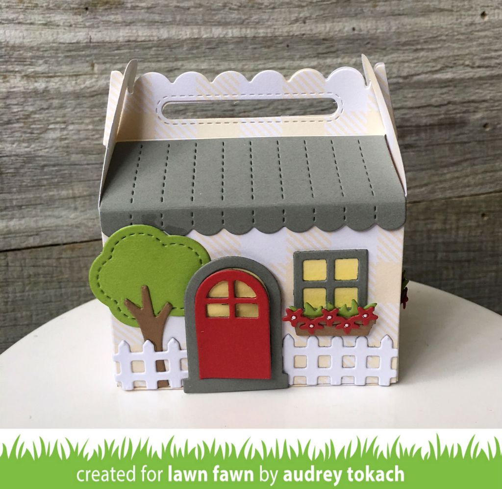 Lawn Fawn Lawn Cuts SCALLOPED TREAT BOX Custom Craft Die 1pc