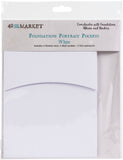 49 and Market Foundations Portrait Pockets WHITE 4pc Scrapbooksrus 