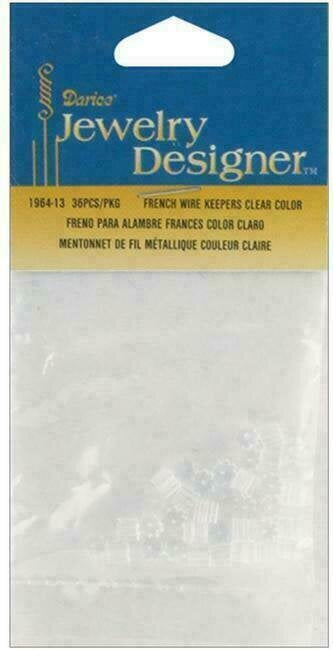 Darice Jewelry Designer FRENCH WIRE KEEPERS CLEAR Scrapbooksrus