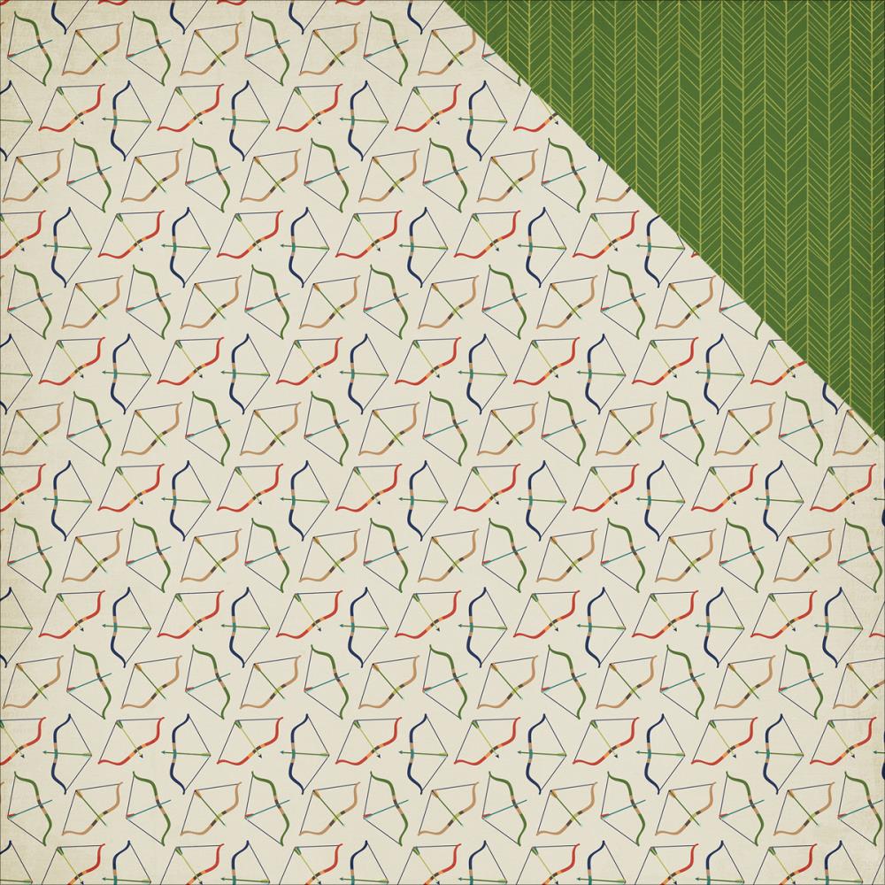 Echo Park Once Upon a Time BOWS AND ARROWS 12"x12" Scrapbook Paper