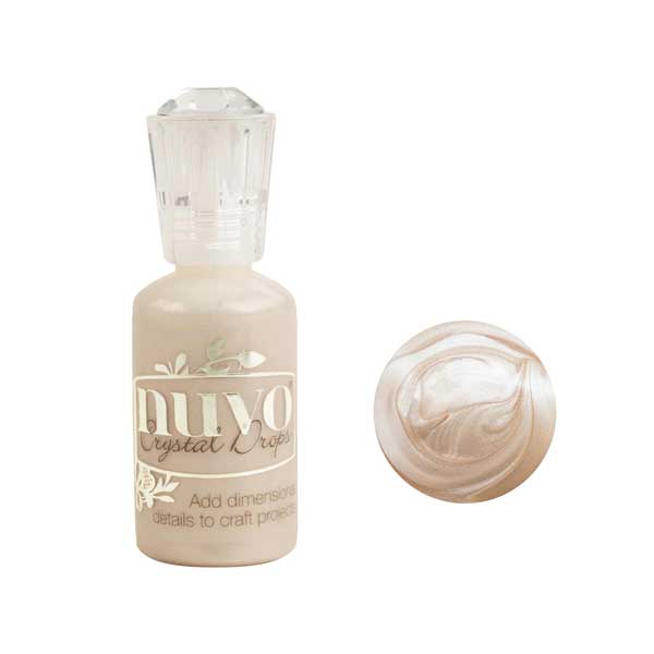 Nuvo Crystal Drops CARAMEL CREAM 3D Gloss Enamel Dots 1oz Scrapbooksrus 