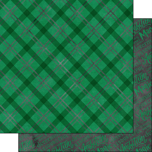 Wizarding World PLAID WORDS DS 12”x12” Scrapbook Customs Harry Paper