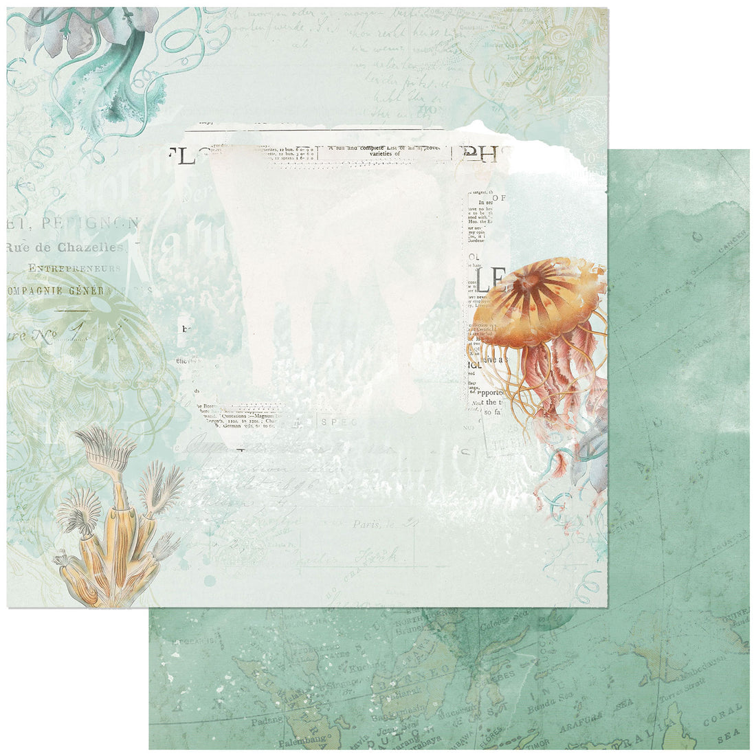 49 and Market Vintage Artistry SHORE Scrapbook Collection Kit 12"X12" Scrapbooksrus