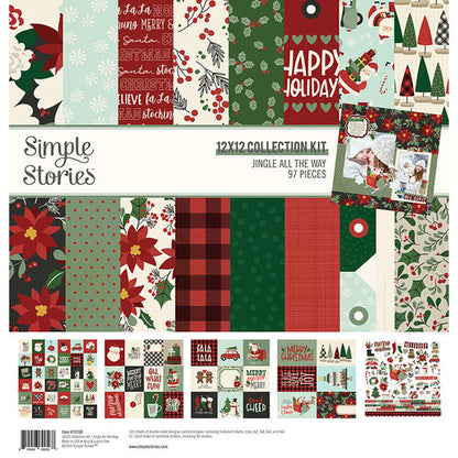 Simple Stories JINGLE ALL THE WAY 13pc Collection Kit 12&quot;X12&quot; Scrapbooksrus 