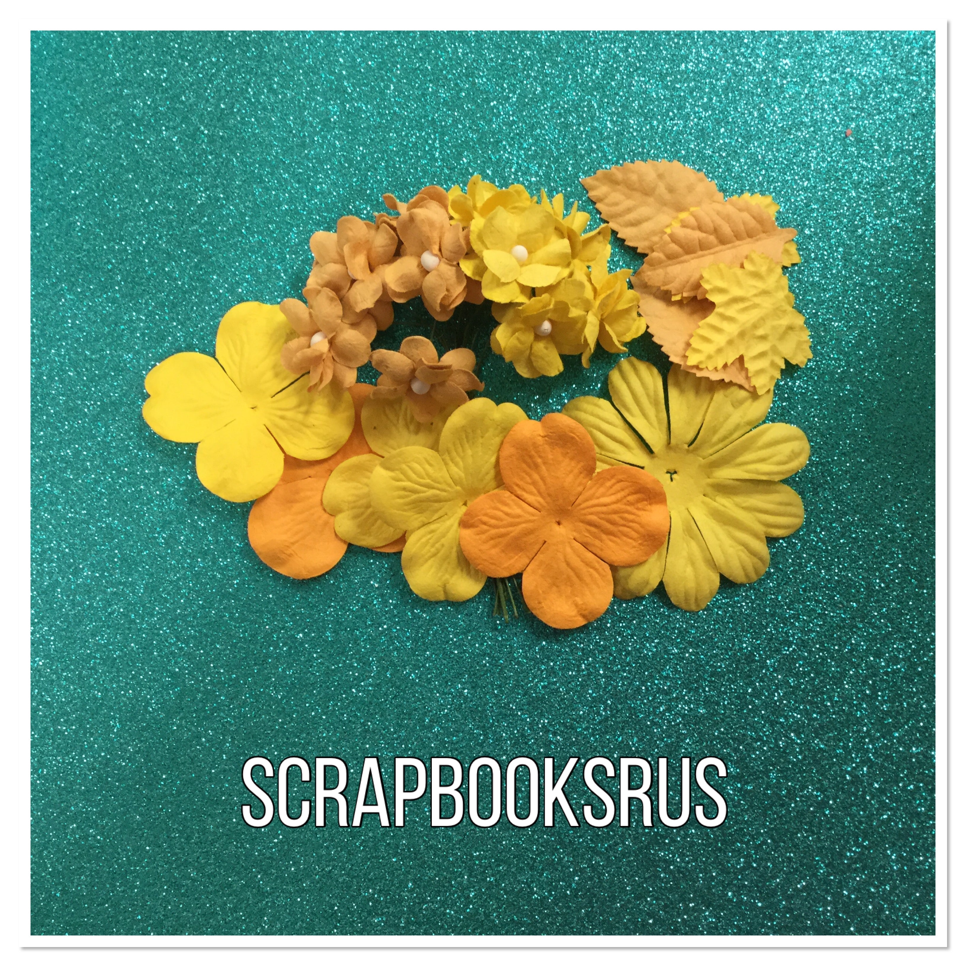 Layered Flowers Hydrangeas Leaves Daisy 21 pc Scrapbooksrus 