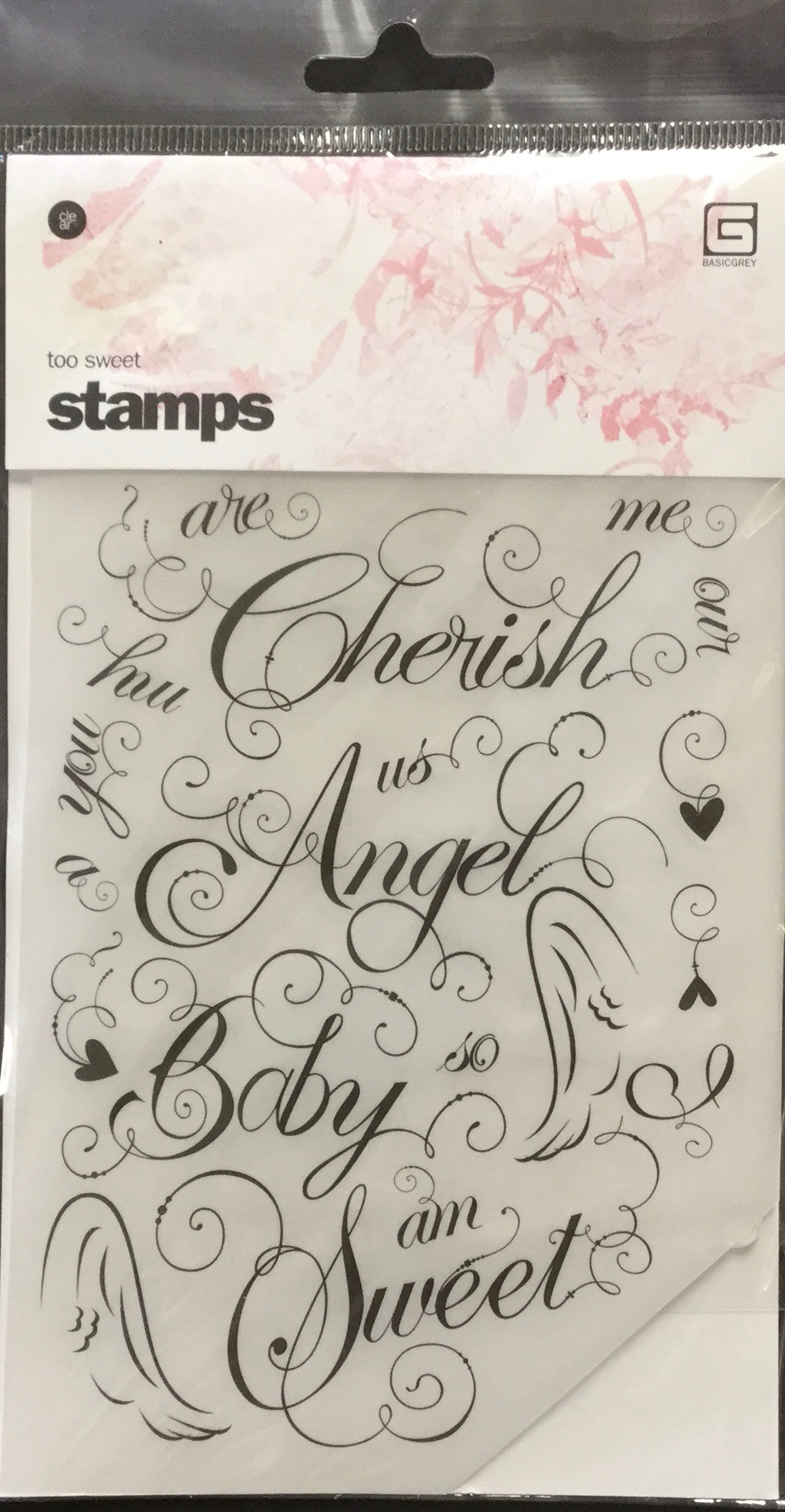 Basic Grey TOO SWEET Acrylic Stamps Scrapbooksrus 