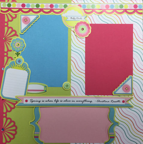 Page Kit SPRING IS HERE (2) 12x12 Scrapbook Layouts – Scrapbooksrus