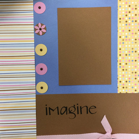 Premade Pages IMAGINE 12"X12" Scrapbook Page Scrapbooksrus 