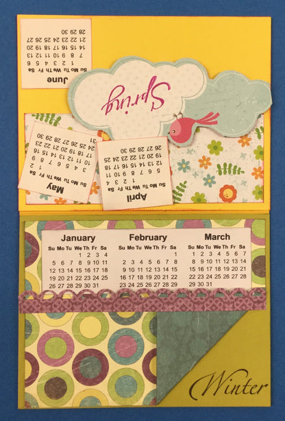 Handmade FLIP CALENDAR 2020-2021 Scrapbooksrus 