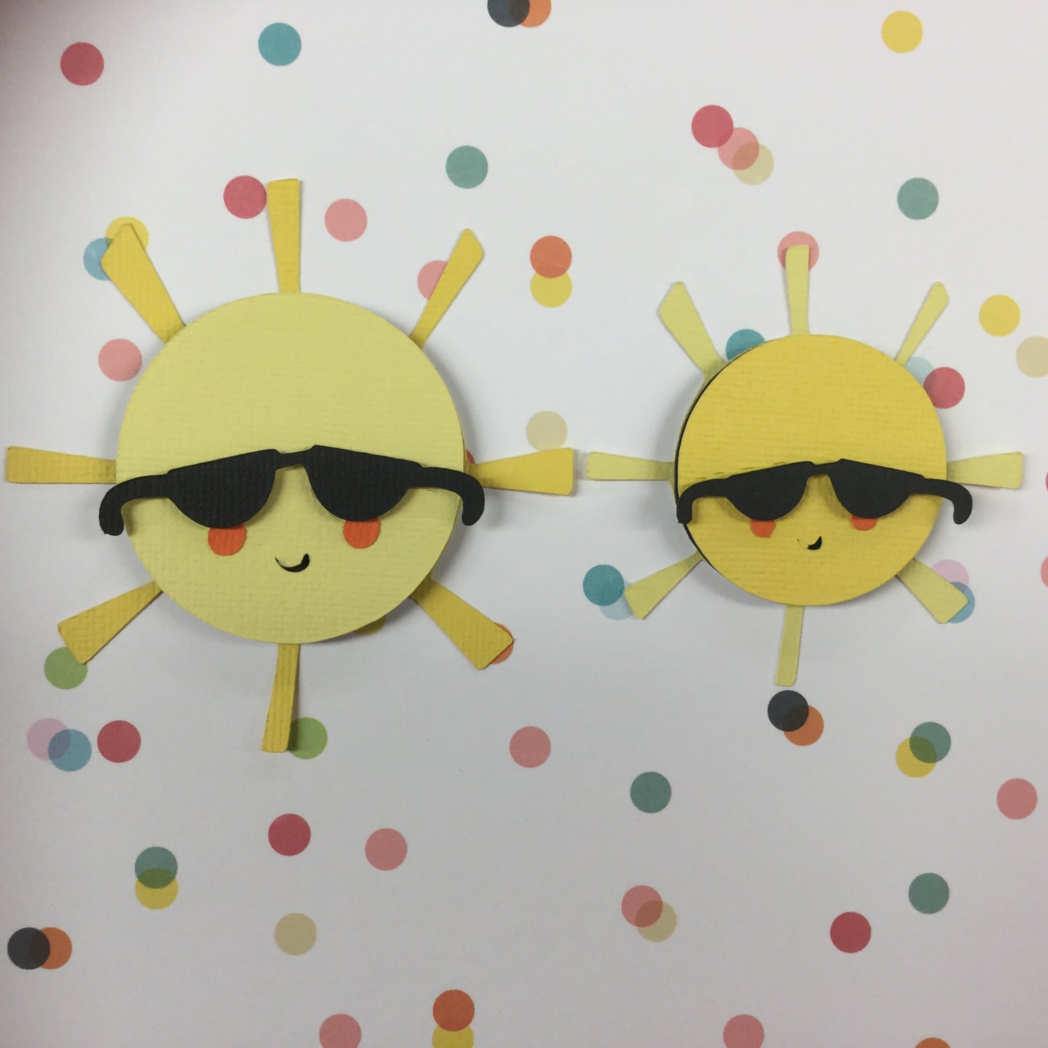 Cool SUN with SUNGLASSES Scrapbook Die Cuts Scrapbooksrus 