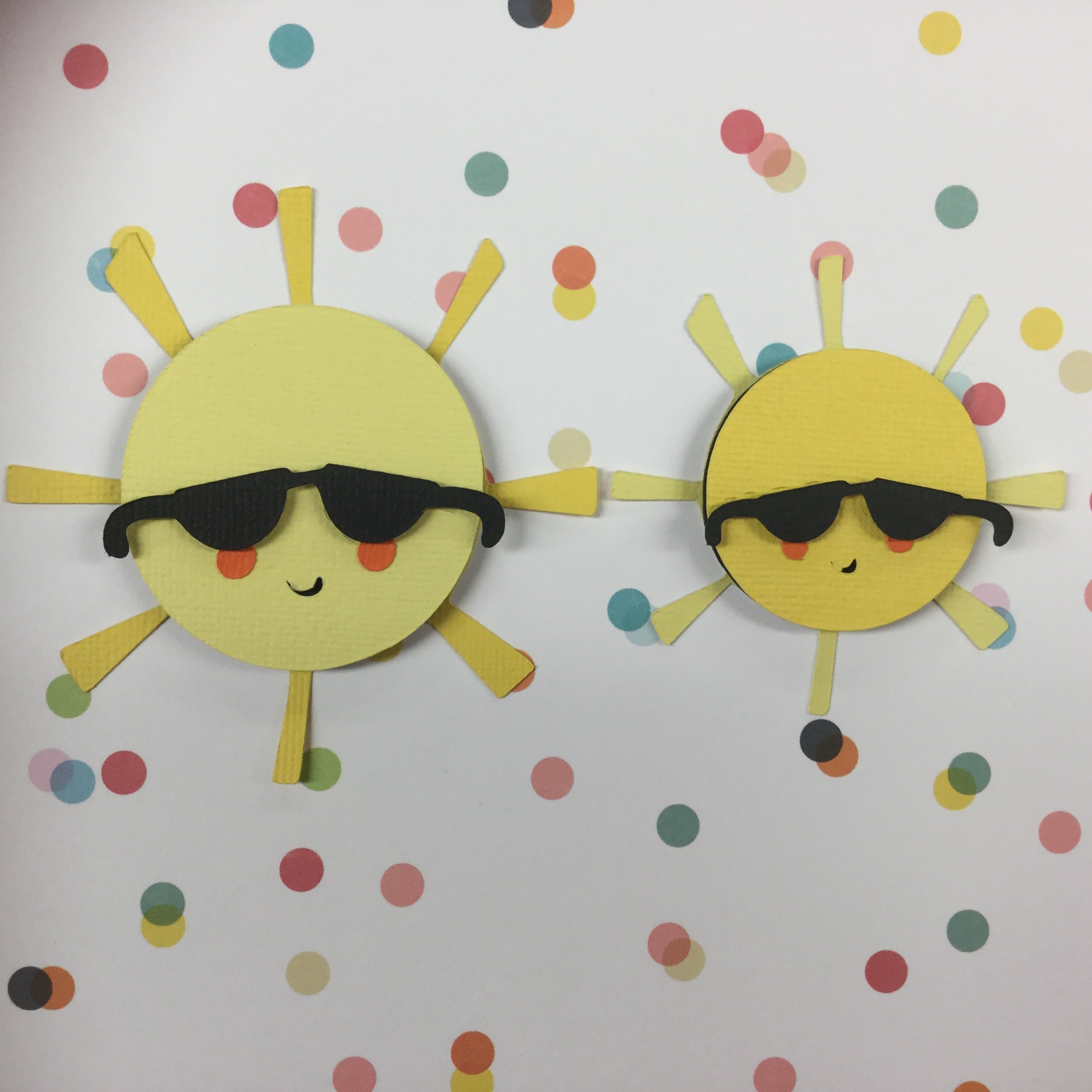 Cool SUN with SUNGLASSES Scrapbook Die Cuts Scrapbooksrus 