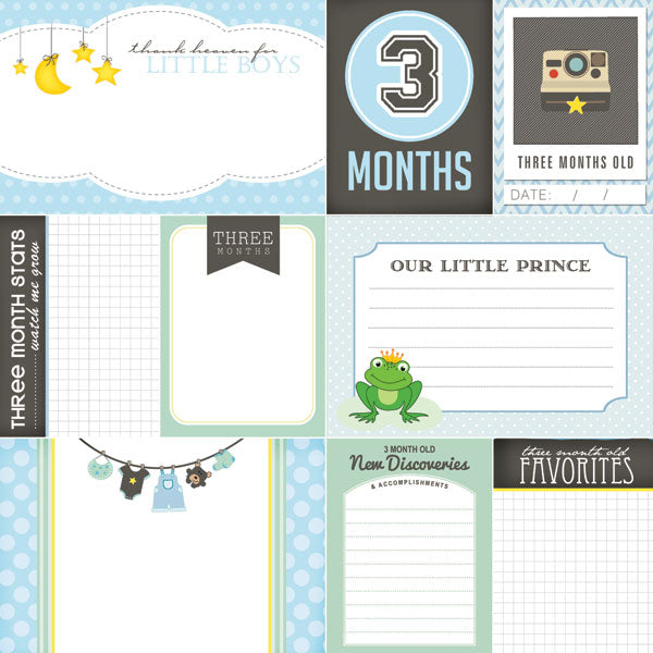 BABY’S FIRST YEAR DS Journal 12X12 Boy Paper Kit