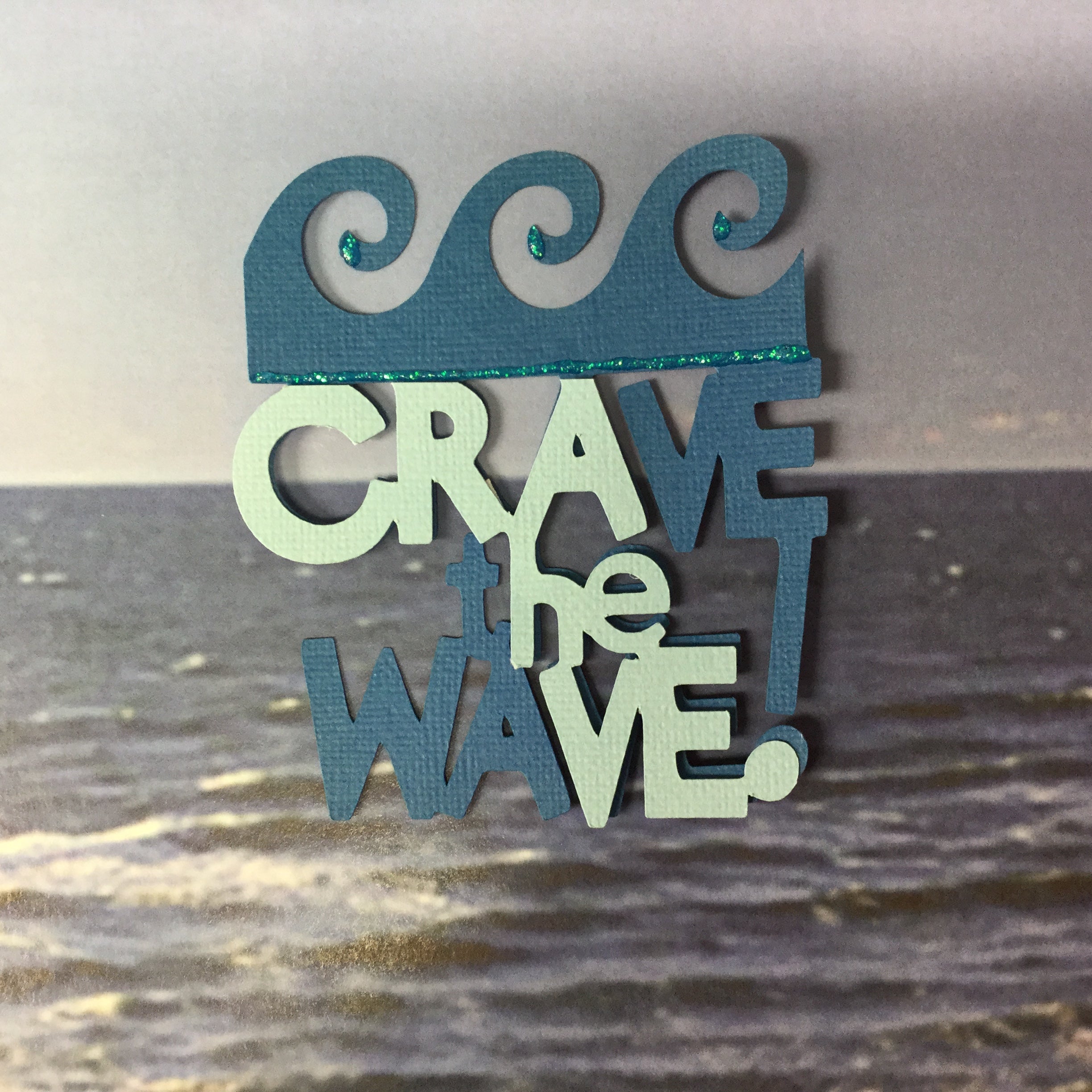 CRAVE THE WAVE Custom Scrapbook Die Cut Embellishment