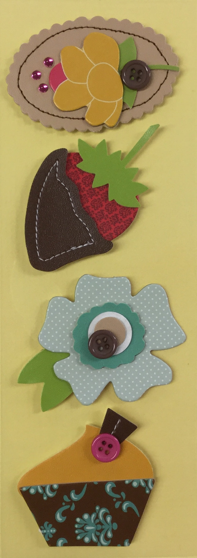 American Crafts TRIFLE Details Felt Stickers 4pc Scrapbooksrus 