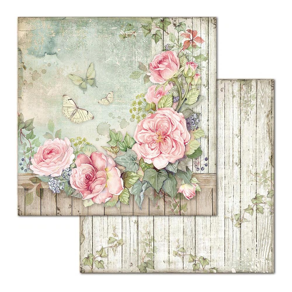 Stamperia HOUSE OF ROSES SBB675 12&quot;X12&quot; Scrapbook Paper Scrapbooksrus 