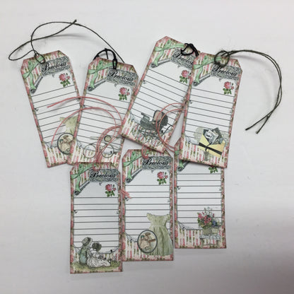 Tags &amp; Ephemera 7pc PRECIOUS MOMENTS JOURNAL Scrapbooksrus 