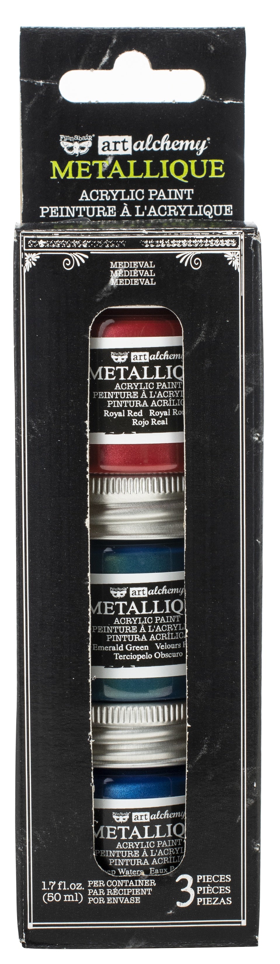 Prima Finnabair Art Alchemy MEDIEVAL Acrylic Paint 3 pc Scrapbooksrus