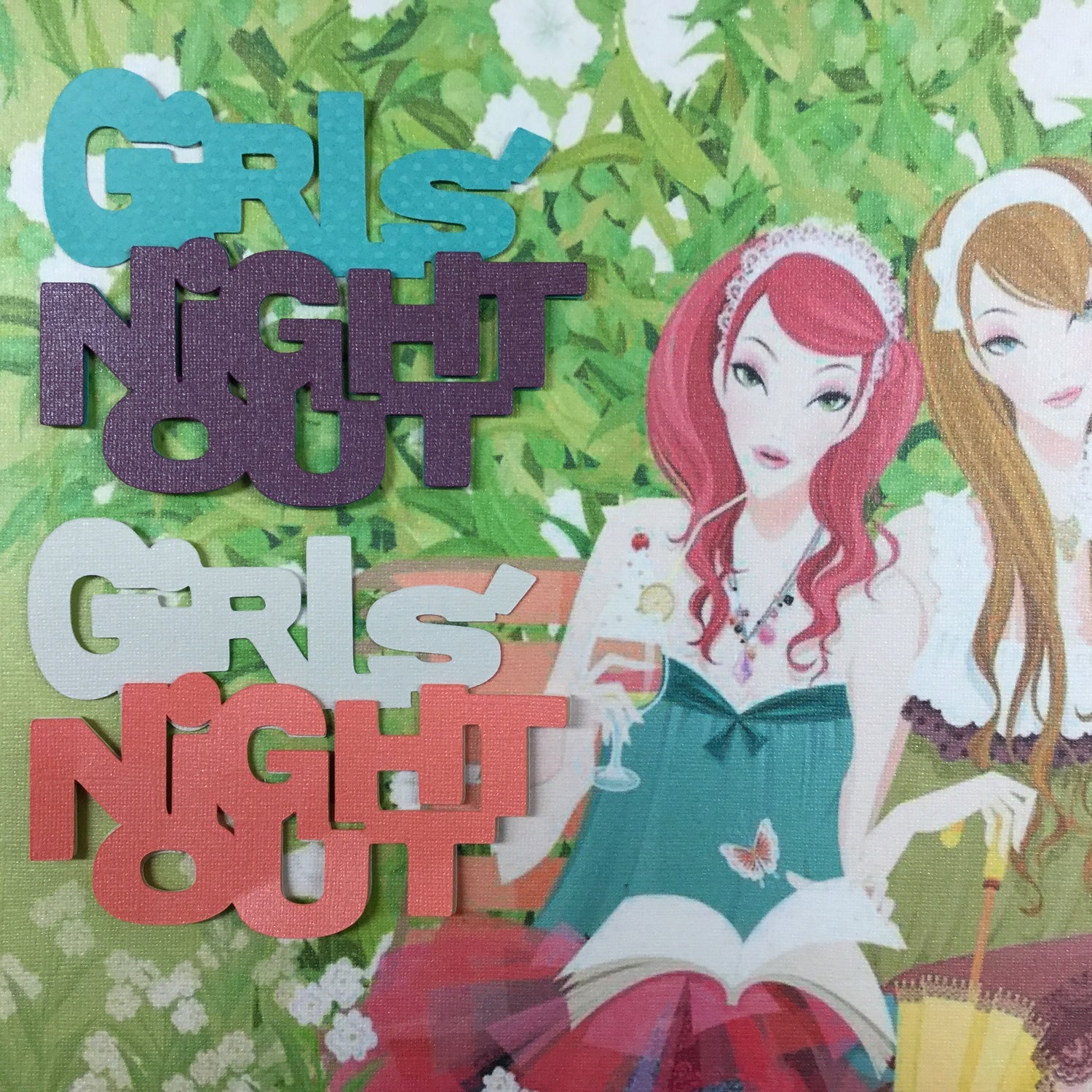 GIRLS NIGHT OUT 3D Custom Diecuts Scrapbooksrus 