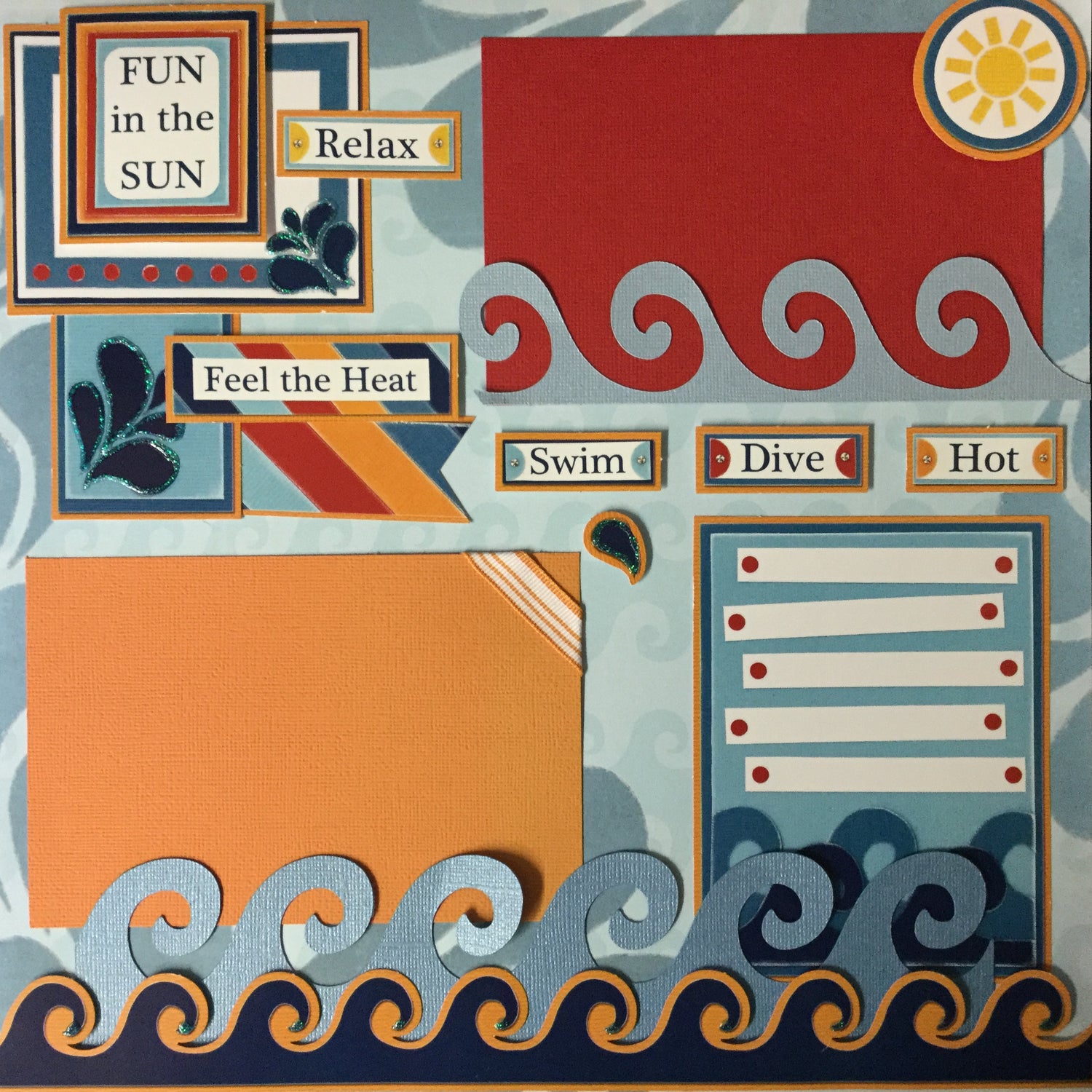 Page Kit (2) 12X12 WATER FUN Scrapbook @Scrapbooksrus