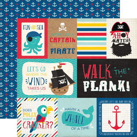Echo Park Pirate’s Life JOURNALING CARDS 12"x12" Paper Scrapbooksrus 