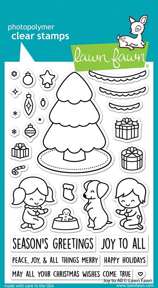 Lawn Fawn JOY TO ALL Clear Stamps 29pc Scrapbooksrus 