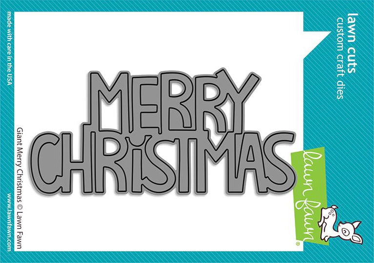 Lawn Cuts GIANT MERRY CHRISTMAS Custom Craft Dies 1pc Scrapbooksrus
