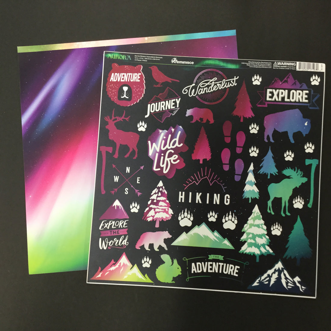 Reminisce AURORA Paper Pack 2pc Scrapbooksrus