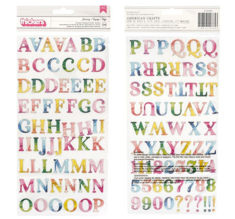 American Crafts Thickers LINDSAY Pink Glitter Letters Stickers –  Scrapbooksrus
