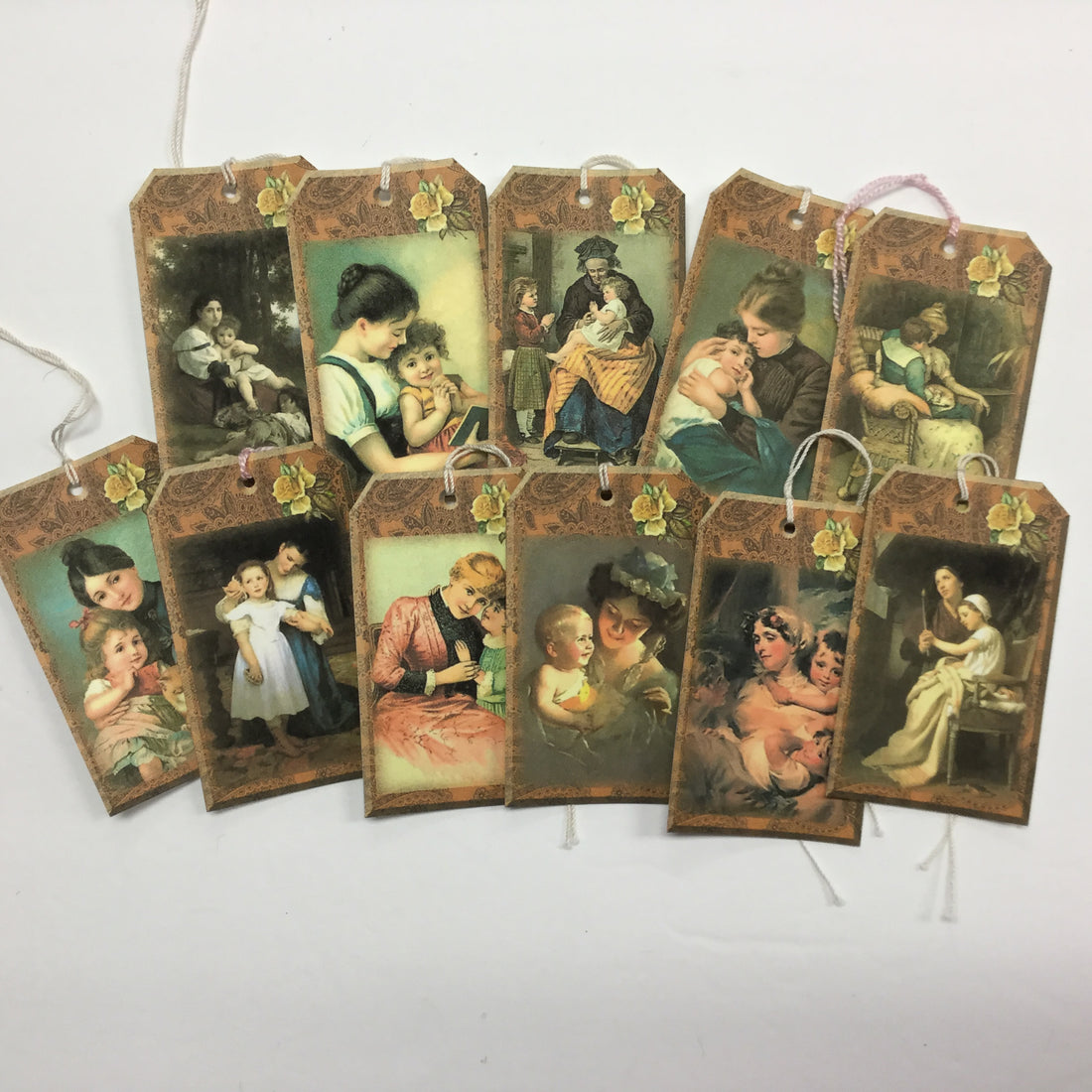 Tags & Ephemera 11pc VINTAGE MOTHER & CHILD Scrapbooksrus