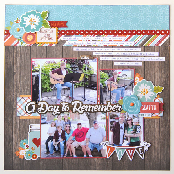 Echo Park I Love Family ELEMENT STICKERS 12”X12” Sheet Scrapbooksrus