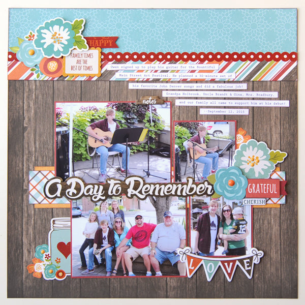 Echo Park I Love Family ELEMENT STICKERS 12”X12” Sheet Scrapbooksrus 