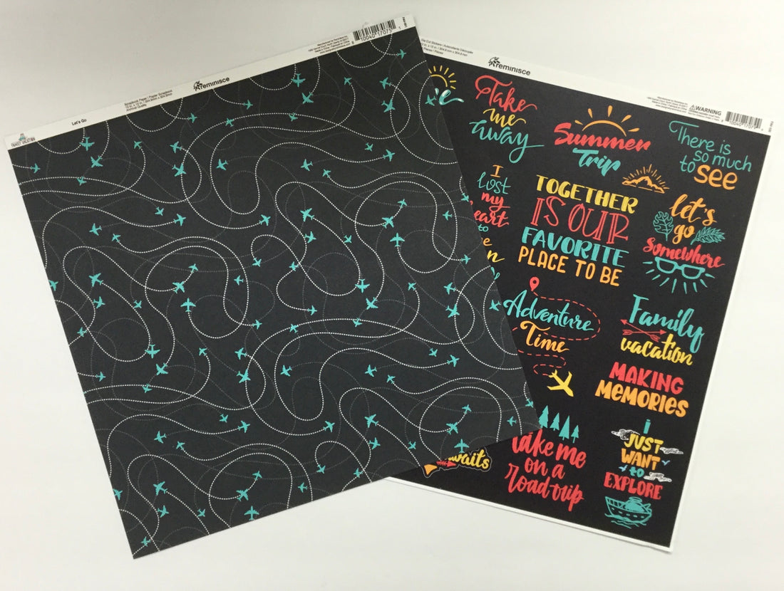 Reminisce FAMILY VACATION Paper Pack 2pc Scrapbooksrus