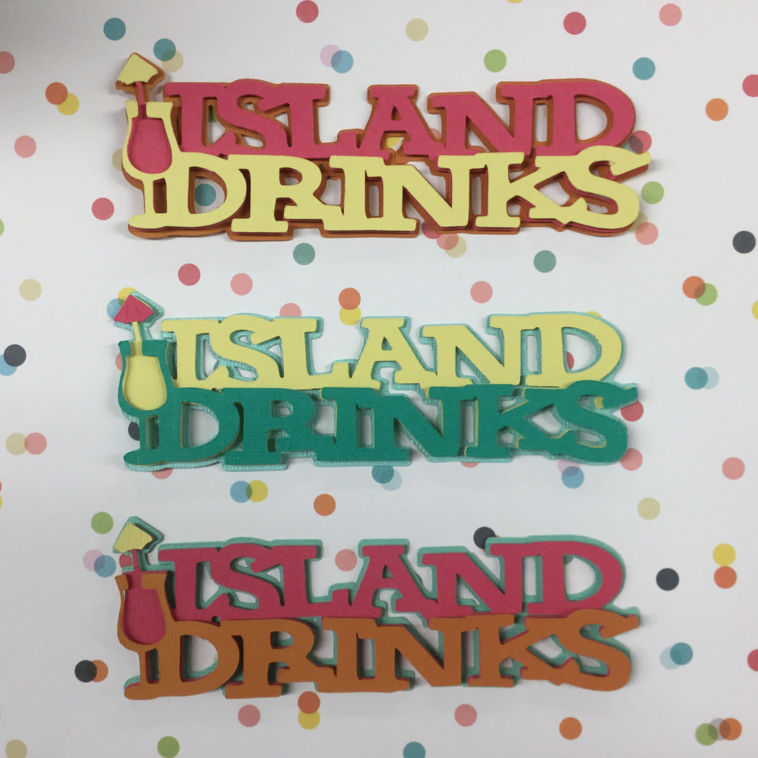 ISLAND DRINKS Custom Scrapbook Die Cuts Scrapbooksrus 