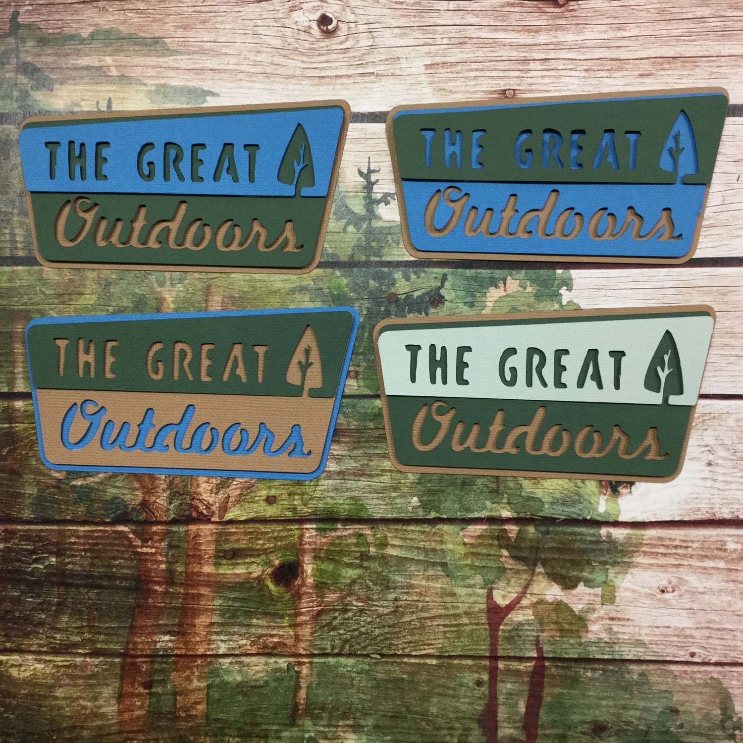 THE GREAT OUTDOORS Camping Custom Scrapbook Die Cuts Scrapbooksrus 