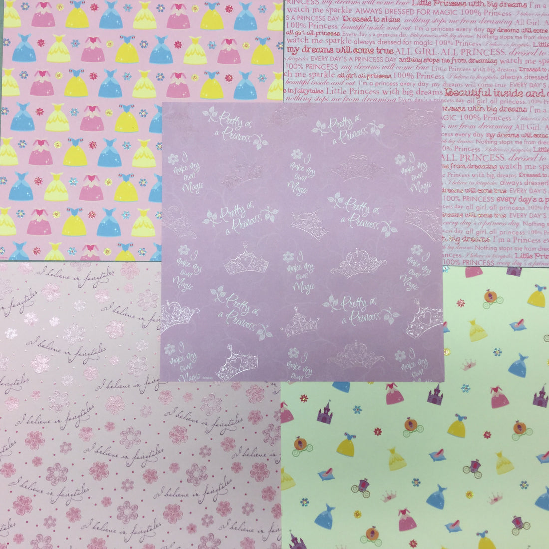 Sale PRINCESS Themed Lot 6pc Scrapbook Pack