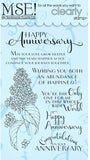MSE My Sentiments Exactly FLORAL ANNIVERSARY Clear Acrylic Stamps