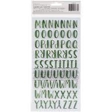 American Crafts Thickers GROVE Foam And Cardstock Letter Stickers Scrapbooksrus 