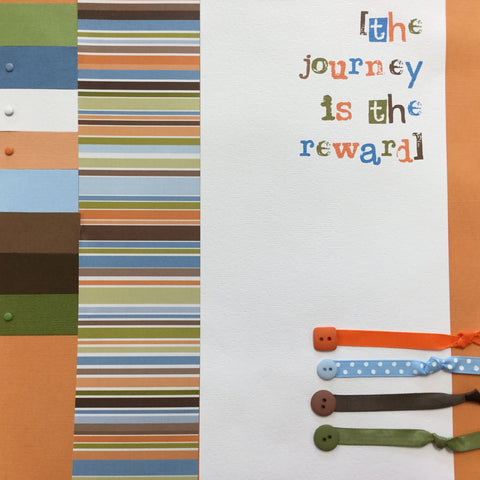 $5.00 Premade Pages THE JOURNEY 12"X12" Scrapbook Pages Scrapbooksrus 