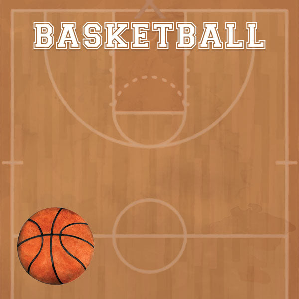 BASKETBALL Watercolor DS 12X12 Scrapbook Sheet Scrapbooksrus