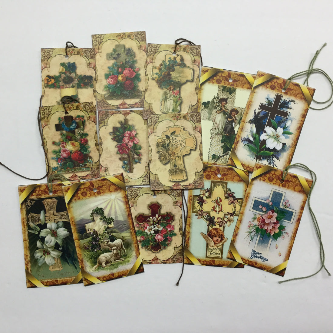 Tags & Ephemera 13pc CHRISTIAN BIBLE CROSSES TAGS Scrapbooksrus