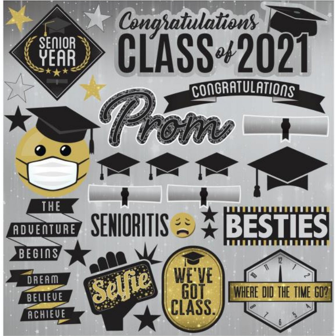 Reminisce GRADUATION Scrapbook Paper Pack 2pc Scrapbooksrus
