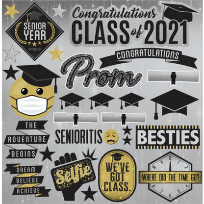 Reminisce GRADUATION Scrapbook Paper Pack 2pc Scrapbooksrus 