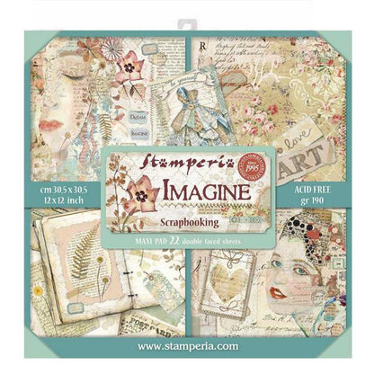 Stamperia IMAGINE  12&quot;X12&quot; Paper Pad Scrapbooksrus 