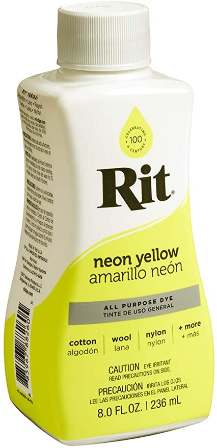 Rit NEON YELLOW All Purpose Dye 8 oz. Scrapbooksrus 