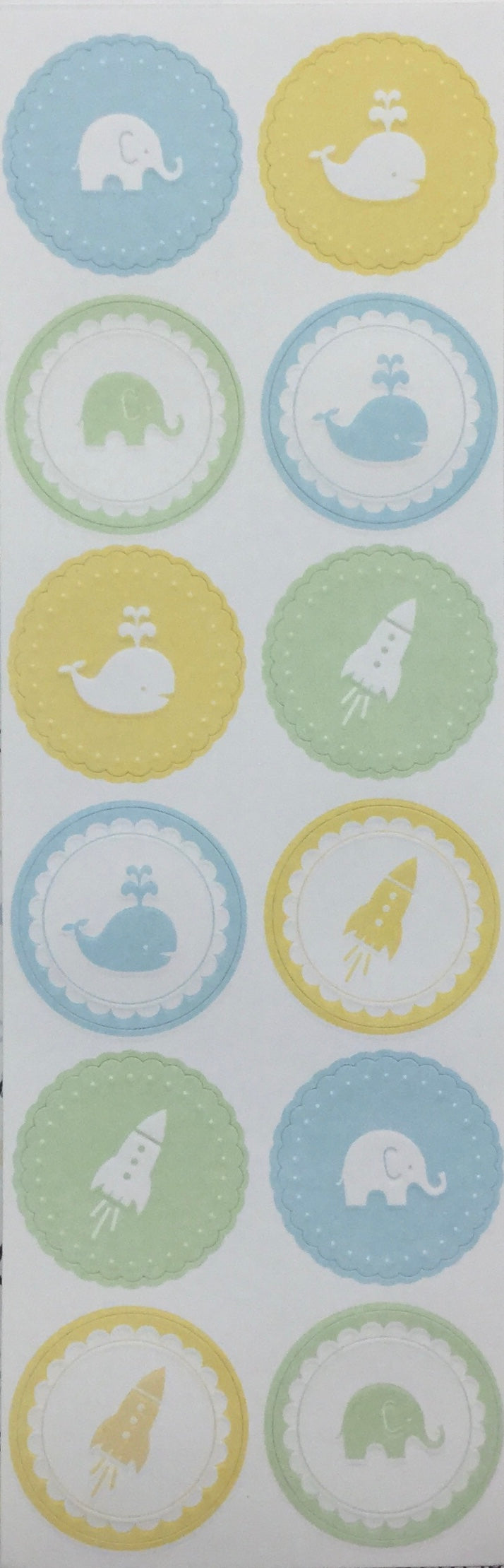 EK Success Martha Stewart ROUND ICON BOY Stickers